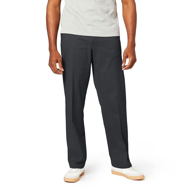 Dockers Men's Relaxed Fit Comfort Khaki Pants, Steelhead, 40W x 34L - Image 1